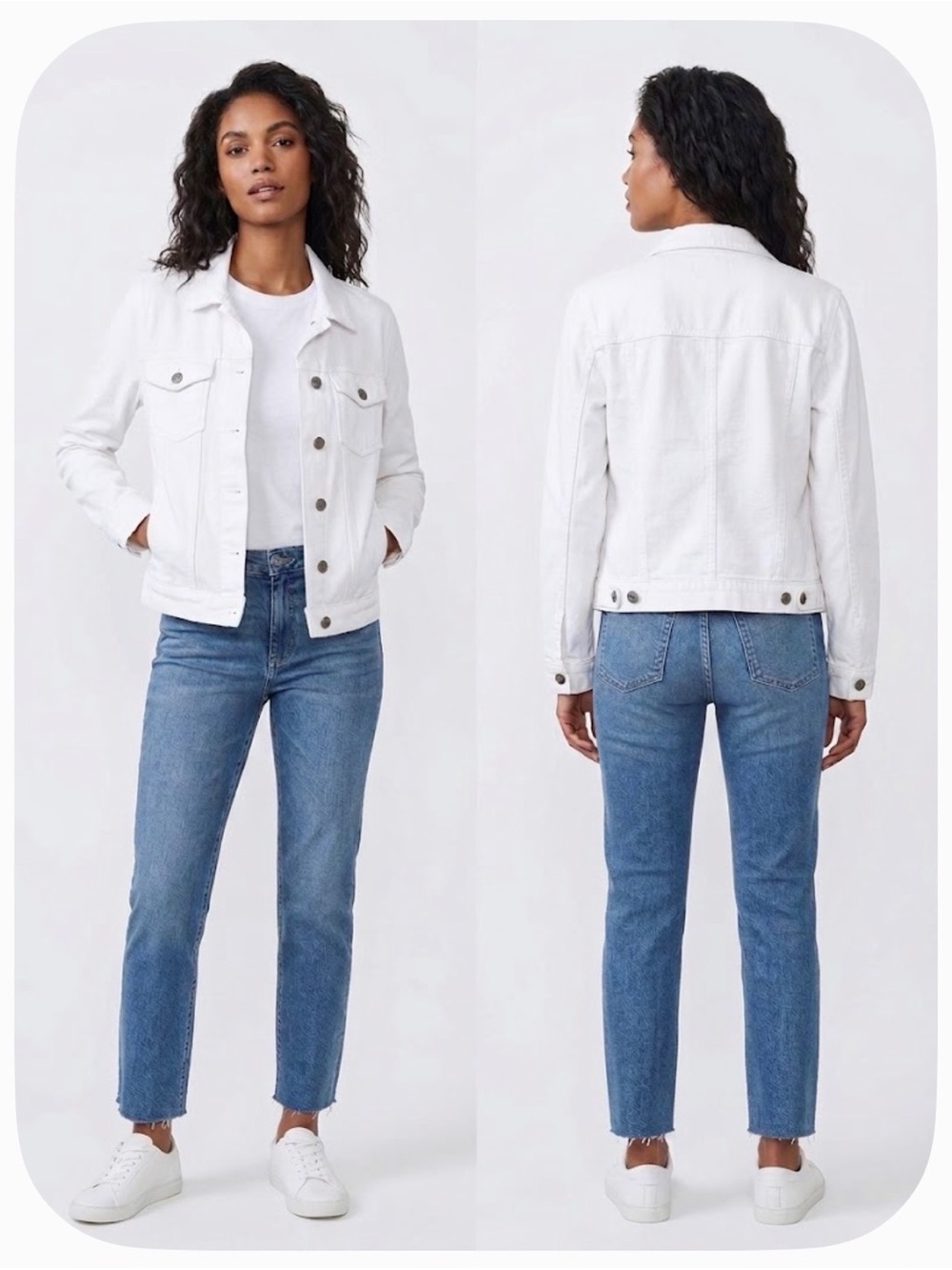 Paige | White Denim Jacket | M